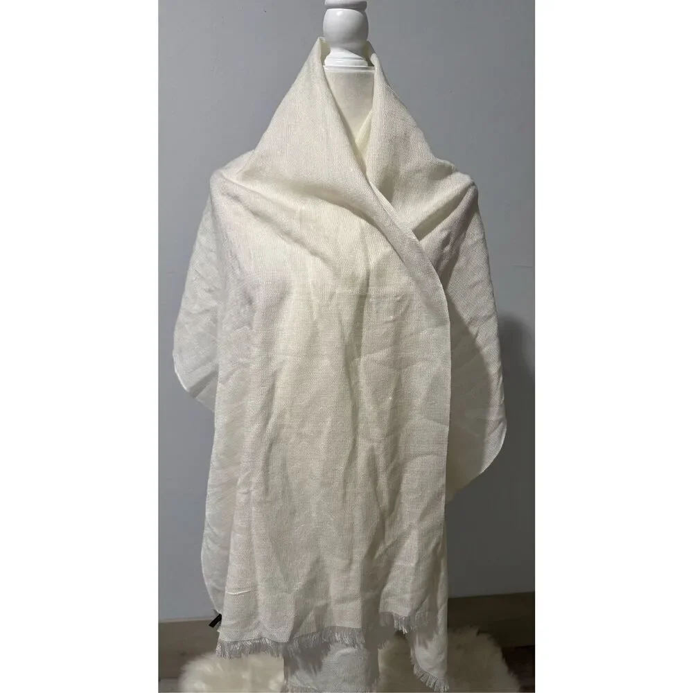 Talbots wrap scarf shimmer wool blend